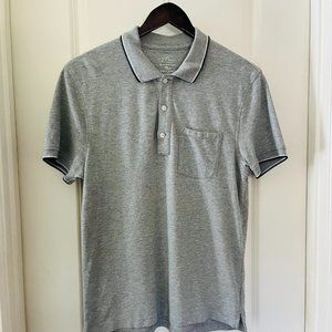J. Crew Polo with Tipped Collar - Gray - Small